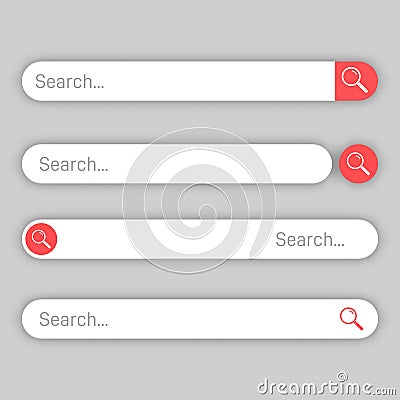 Search bar set Vector Illustration