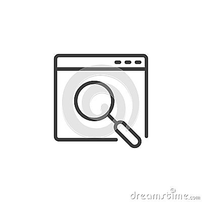 Web search line icon Vector Illustration