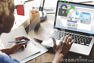 Web Security Internet Protection Safety Concept Stock Photo