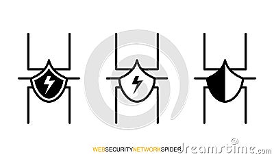 Web security network spider Vector Illustration