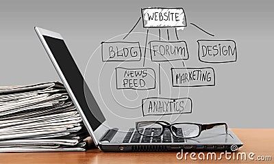 Web Site Design Stock Photo