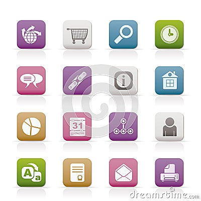 Web Site, Internet and computer Icons Vector Illustration