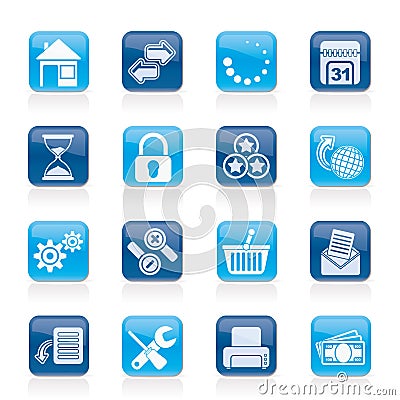 Web Site and Internet icons Vector Illustration