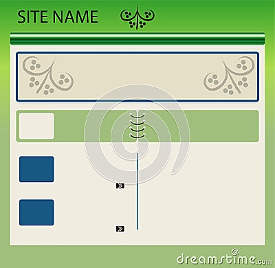 Web site layout Vector Illustration