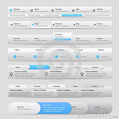 Web Site Menu Navigation Vector Illustration