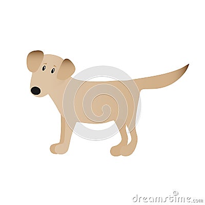 Standing cartoon labrador Stock Photo