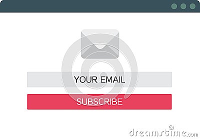 Email Subcribe Form UI UX Web Design Template Vector Illustration