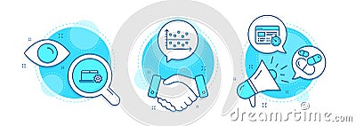 Web timer, Notebook service and Dot plot icons set. Capsule pill sign. Vector Vector Illustration