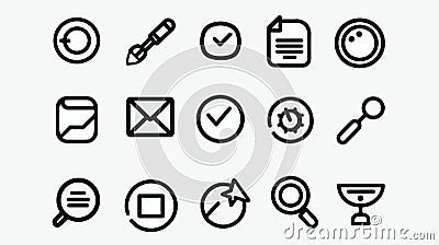 Web and UI Basic Search Icon for Professional Design Projects Vector Illustration