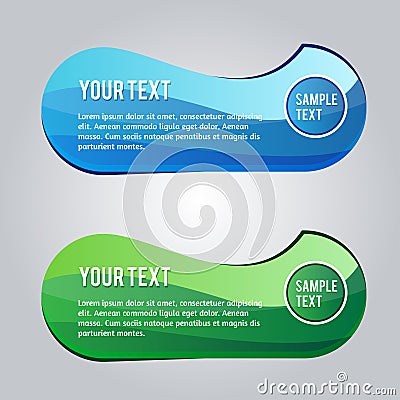 Web Vector Button Set Vector Illustration