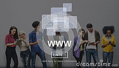 Web Website Media Connection Internet Concept Stock Photo