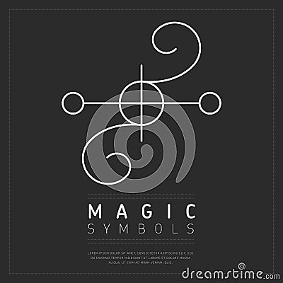 Web white esoteric symbol Vector Illustration