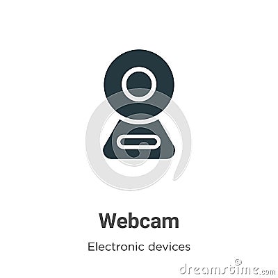 Webcam vector icon on white background. Flat vector webcam icon symbol sign from modern electronic devices collection for mobile Vector Illustration