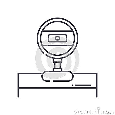 Webcamera icon, linear isolated illustration, thin line vector, web design sign, outline concept symbol with editable Vector Illustration