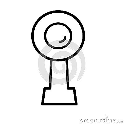WebCamera icon vector isolated on white background, WebCamera sign , linear symbol and stroke design elements in outline style Vector Illustration