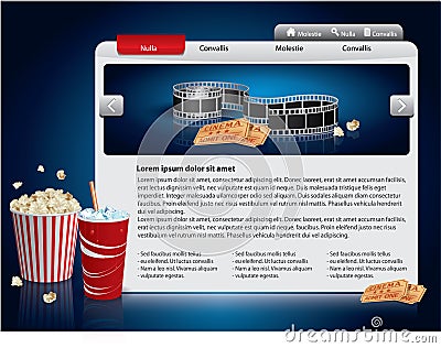 Webdesign template - Movie theme Vector Illustration