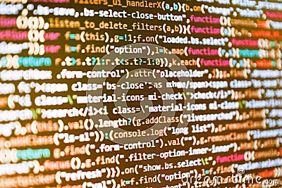 Webdesigner Workstation. Programmer typing Stock Photo