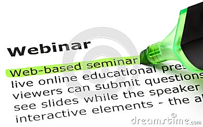 Webinar definition Stock Photo