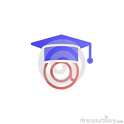 Webinar, distance, online training, education color gradient vector icon Stock Photo