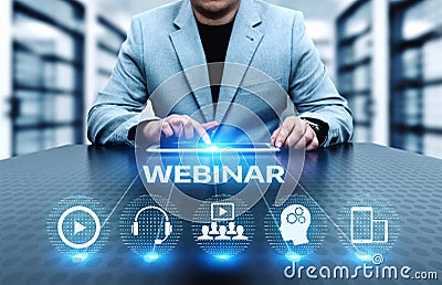 Webinar E-learning Training Business Internet Technology Concept Stock Photo