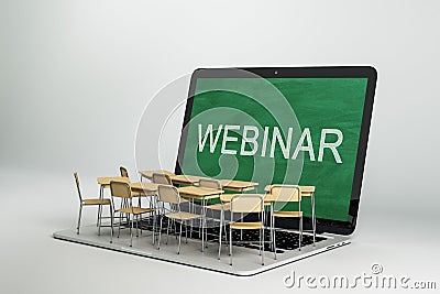 Webinar and online education concept Stock Photo