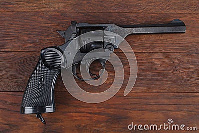 Webley Mk IV Top-Break Revolver service pistol for the armed forces of the United Kingdom, and the British Empire and Commonwealth Stock Photo