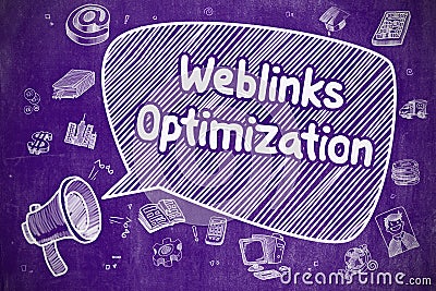 Weblinks Optimization - Business Concept. Stock Photo