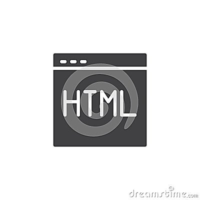 Webpage html code vector icon Vector Illustration