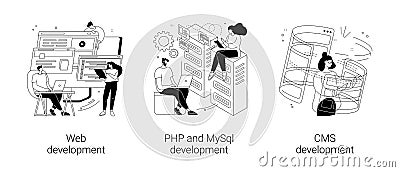 Website architecture abstract concept vector illustrations. Vector Illustration