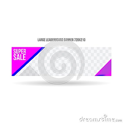 Website banner large leaderboard super sale Stock Photo