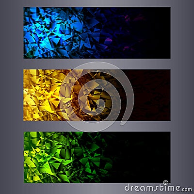 Website banners templates. Abstract backgrounds Vector Illustration