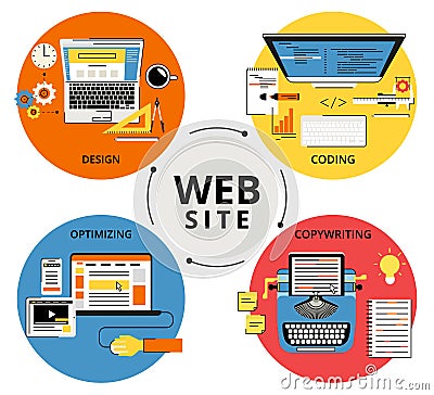 Website building Vector Illustration