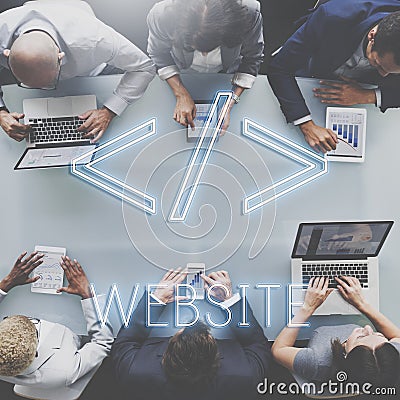 Website Coding Programming Technollgy Globalization Concept Stock Photo