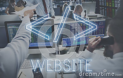 Website Coding Programming Technology Globalization Concept Stock Photo