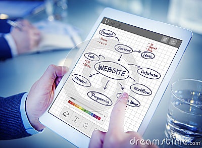 Website Connection Internet Networking Data Concept Stock Photo
