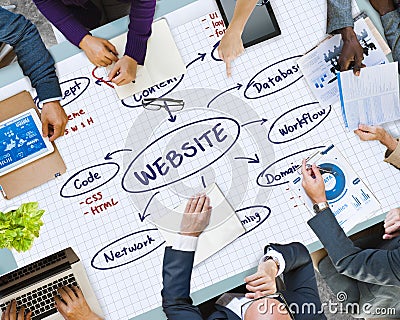 Website Connection Internet Networking Data Concept Stock Photo