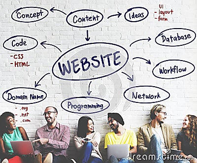 Website Connection Internet Networking Data Concept Stock Photo