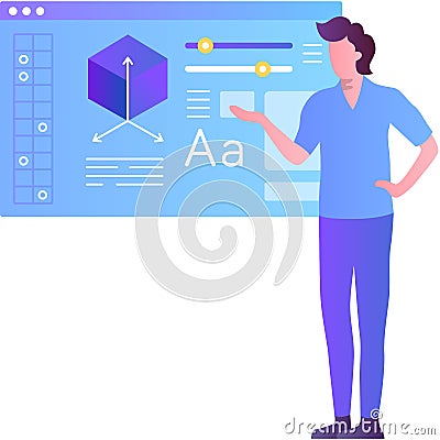 Website content creation icon flat vector design Stock Photo