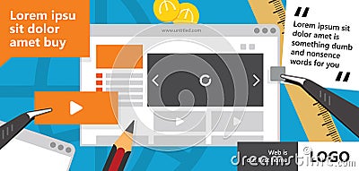 Website creation Cartoon Illustration