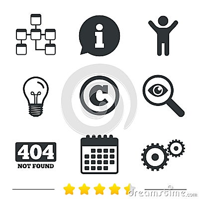 Website database icon. Copyrights and repair. Vector Illustration