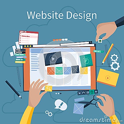 Website design Vector Illustration