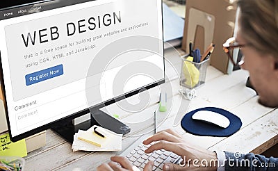 Website Design Homepage Layout Creativity Concept Stock Photo