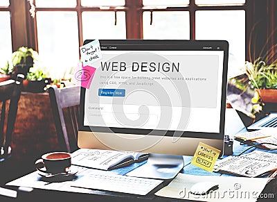 Website Design Homepage Layout Creativity Concept Stock Photo