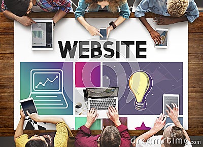 Website Design UI Software Media WWW Concept Stock Photo