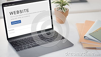 Website Development Internet Homepage Layout Concept Stock Photo