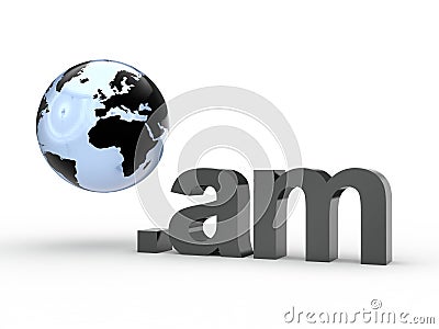 Website Domain Name Address endings with globe Stock Photo