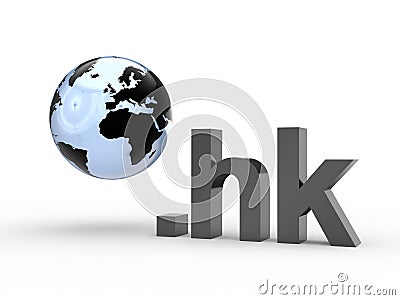 Website Domain Name Address endings with globe Stock Photo