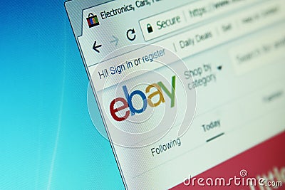 Ebay website Editorial Stock Photo