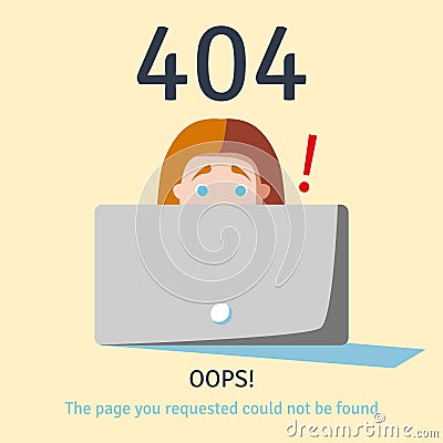 Website Error 404. Page Not Found. Vector illustration. Vector Illustration