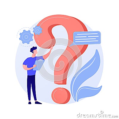 Website FAQ section vector concept metaphor Vector Illustration